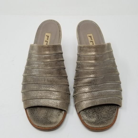 Paul Green Winston Metallic Mule Sandal Slip On Heel Womens Size 4.5 - Picture 11 of 13